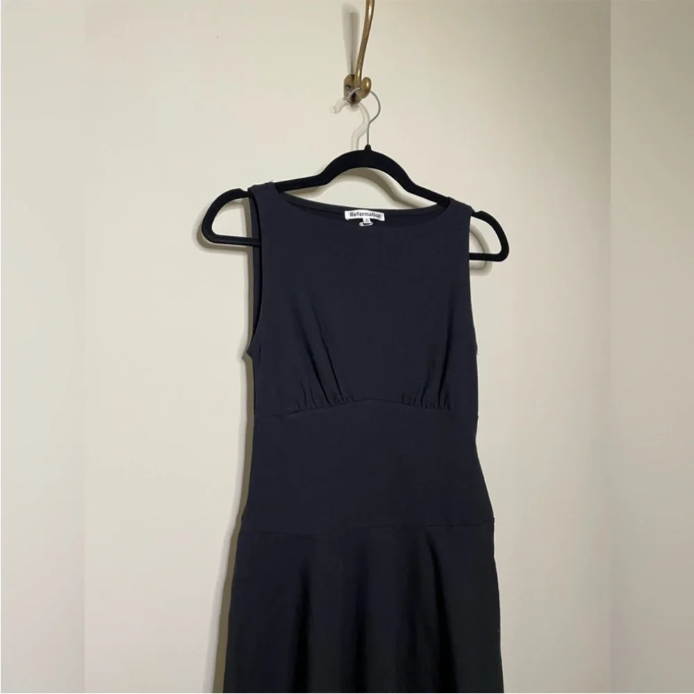 REFORMATION Mayve Black Mini Dress_7